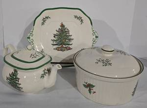 Holiday Spode & Cuthbertson Serving Dishes
