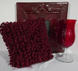 Beautiful Burgundy Home Decor Grouping