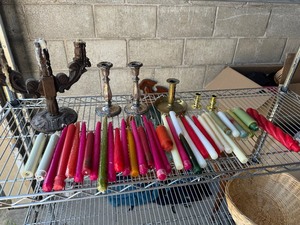 lot 50 image: Plethora of Candles and Candle Holders