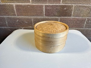 lot 69 image: Asian Three-Piece Bamboo Steamer 10 Diameter