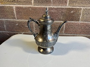 lot 70 image: 1917 James W Tufts Vintage Silver Coffee Pot Tea Pot