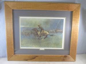 (A-4) Framed Frederic Remington St...