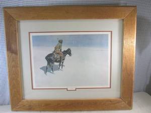 (A-4) Framed Frederic Remington Th...
