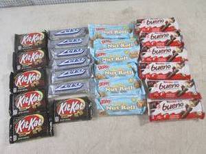 (B-1) 24 Assorted Candy Bars Past D...