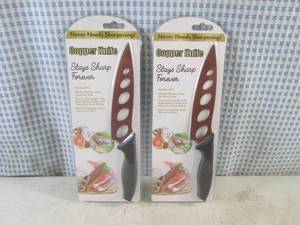 (H-1) 2 Kitchen Copper Knives...