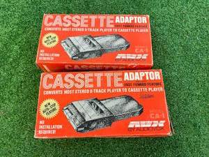 2 NOS Cassette Adaptors - Converts 8 Track Player to Cassette Player