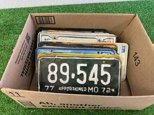 Box of License Plates