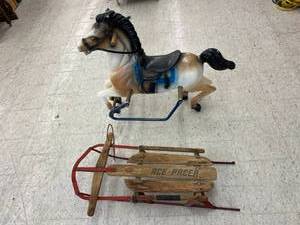 Snow Sled & Horse