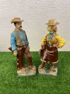 Dakota Cowboy & Dakota Cowgirl Decanters
