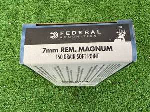 7MM REM Magnum 150 grain Soft Point Rifle Cartridges
