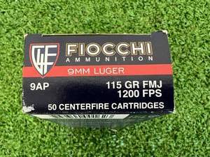 9MM Luger Fiocchi Centerfire Cartridges