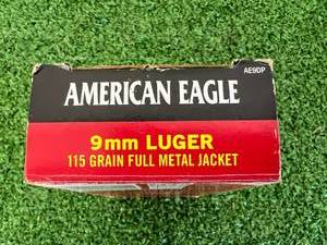 9MM Luger American Eagle Pistol Cartridges