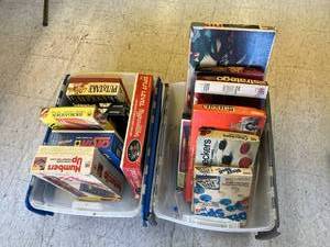 2 Totes with Lids of Games