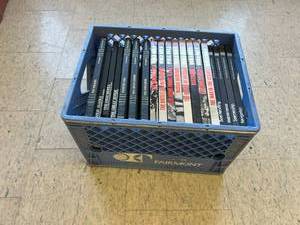 Dairy Tote Full of Hardcover Books