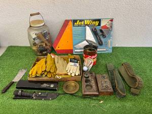 Gloves, Knives & Vintage Items