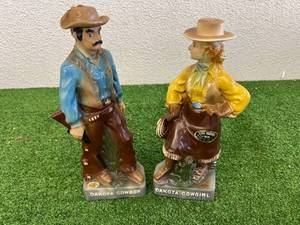 Dakota Cowboy & Dakota Cowgirl Decanters