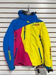 lot 4 image: FXR WOMENS VERTICAL PRO JACKET BLUEYELLOWFUCHSIA SIZE 8