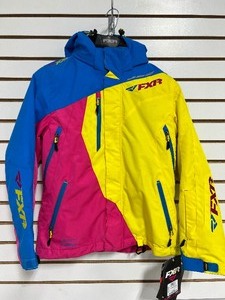 lot 13 image: FXR WOMENS VERTICAL PRO JACKET BLUEYELLOWFUCHSIA SIZE 6