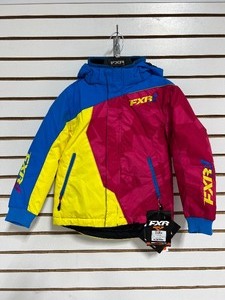 lot 48 image: FXR YOUTH VERTICAL JACKET BLUEFUCHSIYELLOW SIZE 8