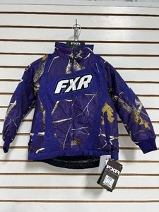 lot 54 image: FXR YOUTH HELIX JACKET PURPLE CAMO SIZE 8