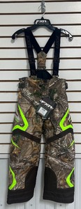 lot 158 image: FXR YOUTH HELIX PANT REALTREEBROWNELECTRIC LIME SIZE 6