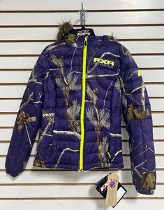 lot 177 image: FXR WOMENS FUZE DOWN JACKET PURPLE CAMO SIZE 6