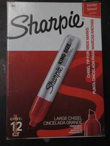 lot 3 image: pacakge of 10 large chisel red shar...