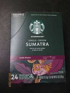 lot 53 image: package of starbucks sumatra k-kups...
