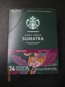lot 55 image: package of starbucks sumatra k-kups...