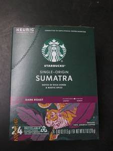 lot 57 image: package of starbucks sumatra k-kups...