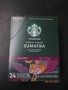 lot 59 image: package of starbucks sumatra k-kups...