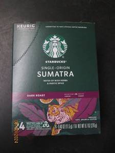 lot 60 image: package of starbucks sumatra k-kups...