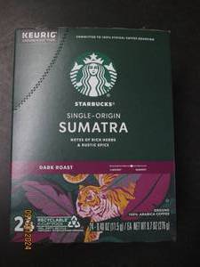 lot 61 image: package of starbucks sumatra k-kups...