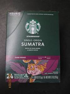lot 62 image: package of starbucks sumatra k-kups...