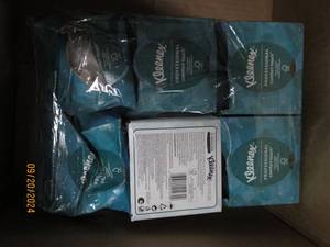 lot 85 image: package of 56 boxes of kleenex...