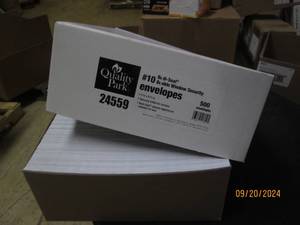 lot 97 image: case of 500 #10 envelopes 4 12 x 9...