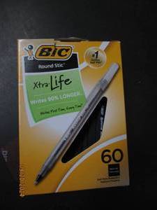 lot 111 image: package of 50 bic pens black...