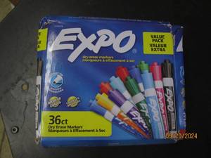 lot 117 image: package of 36 expo maarkers...