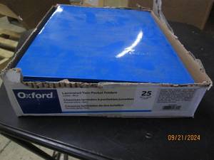 lot 133 image: 20 oxford laminated twin pocket fol...