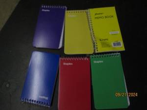 lot 136 image: 6 small memo pads...