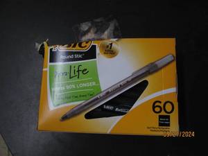 lot 137 image: package of bic pens 60 pens...
