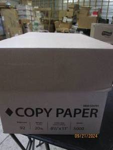 lot 154 image: case of 8.5x11 copy paper white 500...