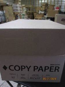 lot 155 image: case of 8.5x11 copy paper white 500...