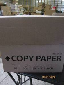 lot 156 image: case of 8.5x11 copy paper white 500...