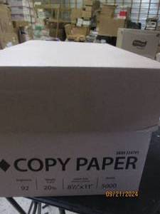 lot 158 image: case of 8.5x11 copy paper white 500...