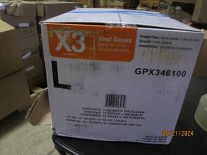 lot 161 image: case of large vinyl gloves 10 boxes...