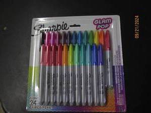 lot 180 image: package of sharpie glam pop 24 coun...