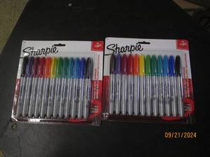 lot 182 image: 2 pacakges of 12 sharpies...