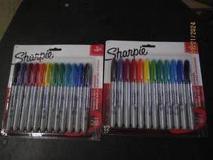 lot 183 image: 2 pacakges of 12 sharpies...