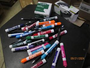 lot 192 image: lot of expo markers, pens , tape di...